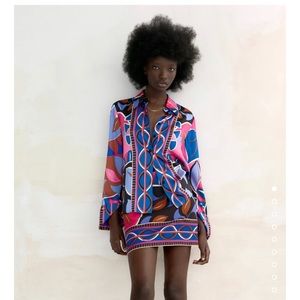 Zara printed outfit S skirt and M top. Sold together